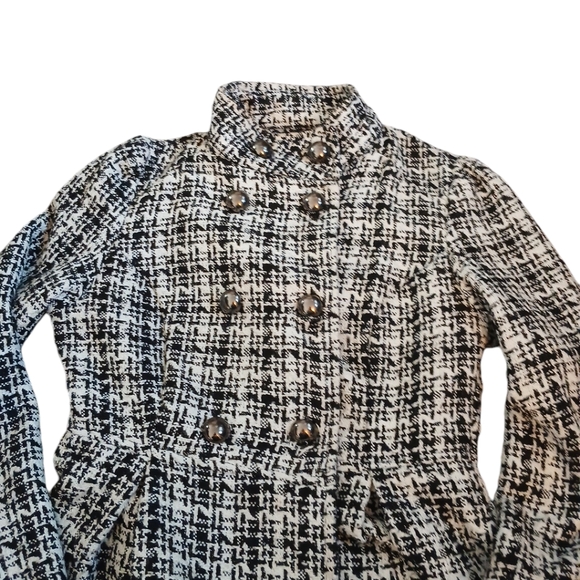 Arden B Vintage Houndstooth Black and White Coat Size XS - Picture 7 of 12